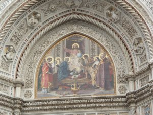 Above the doors of Florence Cathedral 